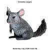 FLORMOON Realistic Animal Figures Chinchilla Lanigera Figurines, Science Project, Cake Topper, Early Educational Toys Birthday for Toddlers Kids Age 3 4 5 view 2
