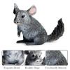 FLORMOON Realistic Animal Figures Chinchilla Lanigera Figurines, Science Project, Cake Topper, Early Educational Toys Birthday for Toddlers Kids Age 3 4 5 view 3