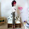 12-inch Doll Leggings With Leopard Print. 1:6 scale BJD Handmade Clothes view 4