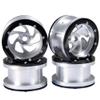 2.2'' Alloy Beadlock Wheel Rims for Axial Wraith SCX10 4WD D90 1/10 RC Car (Silver-Black) view 1