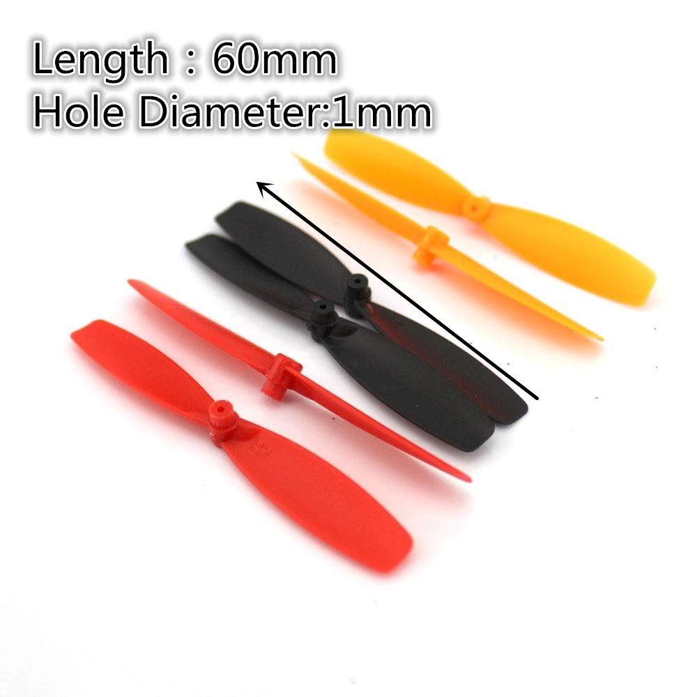 Parts & Accessories 2A+2B 60mm 6cm Props High Speed Propellers Blades Props A B for 1mm Shaft R/C Spare Parts Access Small Mini Quadcopter Drone - (Color: Orange)