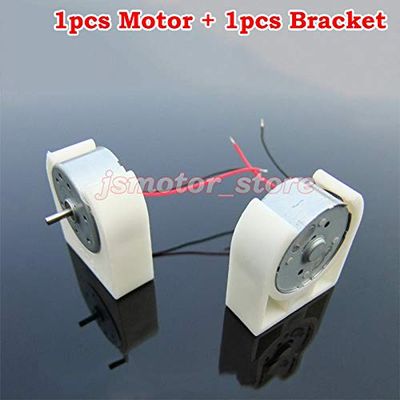 Motors DC 1.5V 3V 5V 6V 5500RPM Mini 300 Solar Power Motor Small Round Toy Motor DIY - (Model:1pcs Motor + 1pcs Bracket)