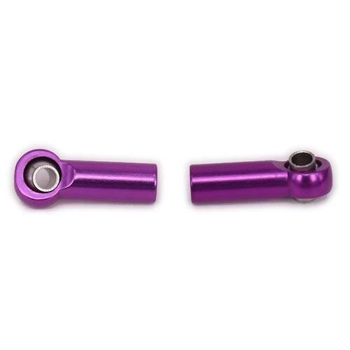 Parts & Accessories 2Pcs Alloy Tie Rod Link Ball Head M2.5 for Rc Hobby Model Car Tie Rod End N10215 Reciprocal Thread Positive and Negative Thread - (Color: Purple)