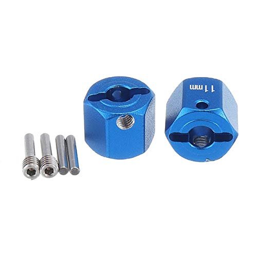 Parts & Accessories GPM 2PCS Aluminum Alloy Wheel Hex 12mm Drive Adapter for RC AXIAL SCX10 II 90046 Crawler Car Parts - (Color: Blue)