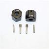 Parts & Accessories GPM 2PCS Aluminum Alloy Wheel Hex 12mm Drive Adapter for RC AXIAL SCX10 II 90046 Crawler Car Parts - (Color: Black) view 1