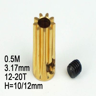 Parts & Accessories RC Model Metal Pinion Gear 0.5M 3.17mm(Hole Diameter) 12T/13T/14T/15T/17T/18T/19T/20T Height:10mm/12mm - (Color: 0.5M 3.17MM 18T 12MM)