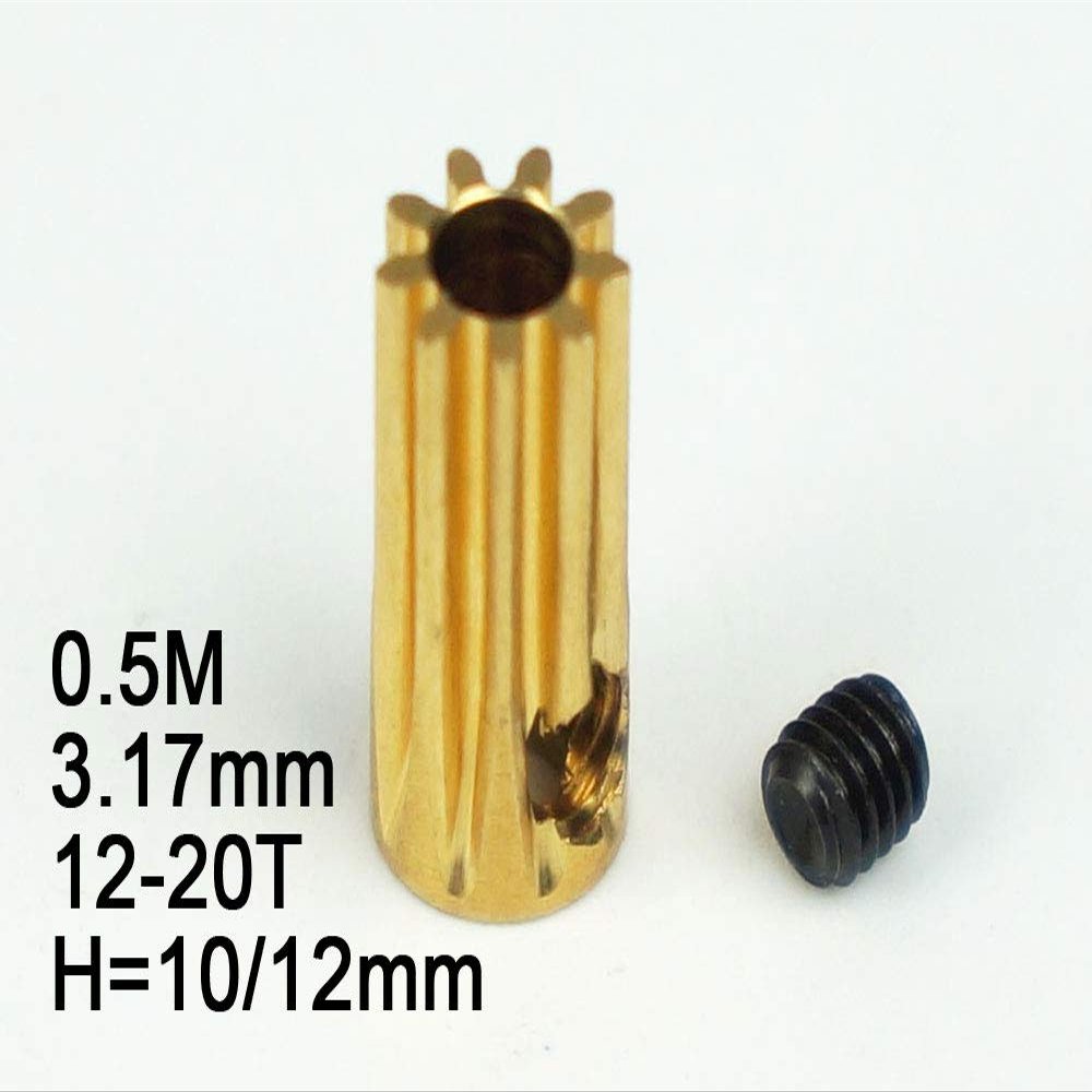 Parts & Accessories RC Model Metal Pinion Gear 0.5M 3.17mm(Hole Diameter) 12T/13T/14T/15T/17T/18T/19T/20T Height:10mm/12mm - (Color: 0.5M 3.17MM 18T 12MM)