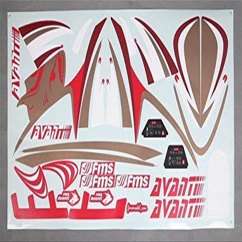 Parts & Accessories FMS 70mm Avanti EDF Ducted Fan Jet Parts Retract Landing Gear Set System Motor ESC Servo Canopy RC Airplane Model Plane Aircraft - (Color: Decal Sheet(Red))