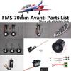 Parts & Accessories FMS 70mm Avanti EDF Ducted Fan Jet Parts Retract Landing Gear Set System Motor ESC Servo Canopy RC Airplane Model Plane Aircraft - (Color: Decal Sheet(Red)) view 2