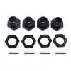 Parts & Accessories HSP 1/8 Scale Models Spare Parts Tyre Tires Adapter Wheel Nut 4pcs/lot 17mm Aluminum Hex Hubs with Pins Set Screws for RC Car - (Color: Black) view 1