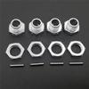 Parts & Accessories HSP 1/8 Scale Models Spare Parts Tyre Tires Adapter Wheel Nut 4pcs/lot 17mm Aluminum Hex Hubs with Pins Set Screws for RC Car - (Color: Black) view 2