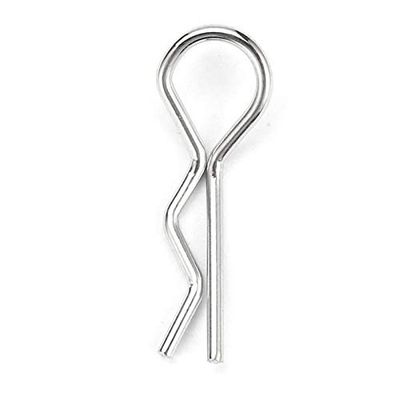 Parts & Accessories 50Pcs Stainless Steel Body Clips Shell Cover Pin Bend for 1/10 RC Car Remote Control Toys Hsp Redcat Exceed Spare Parts - (Color: White)