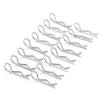 Parts & Accessories 50Pcs Stainless Steel Body Clips Shell Cover Pin Bend for 1/10 RC Car Remote Control Toys Hsp Redcat Exceed Spare Parts - (Color: White) view 2