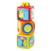Bambiya Activity Cubes & Stacking Toy Blocks Set of 3 - Baby Blocks for Toddlers w/Animal Theme - Gross & Fine Motor Skills: Slide, Spin, Wiggle, Turn, Stack - Educational 3 Month Old Toys for Babies view 1
