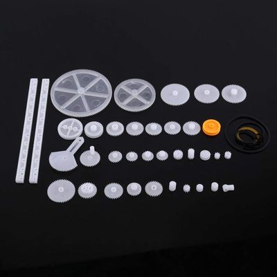 Fafeicy Plastic Gears Set Pulley Belt Gears Kits Gear Set Robot Motor Toy DIY Parts for Model Amateur(34 Gear Packages)