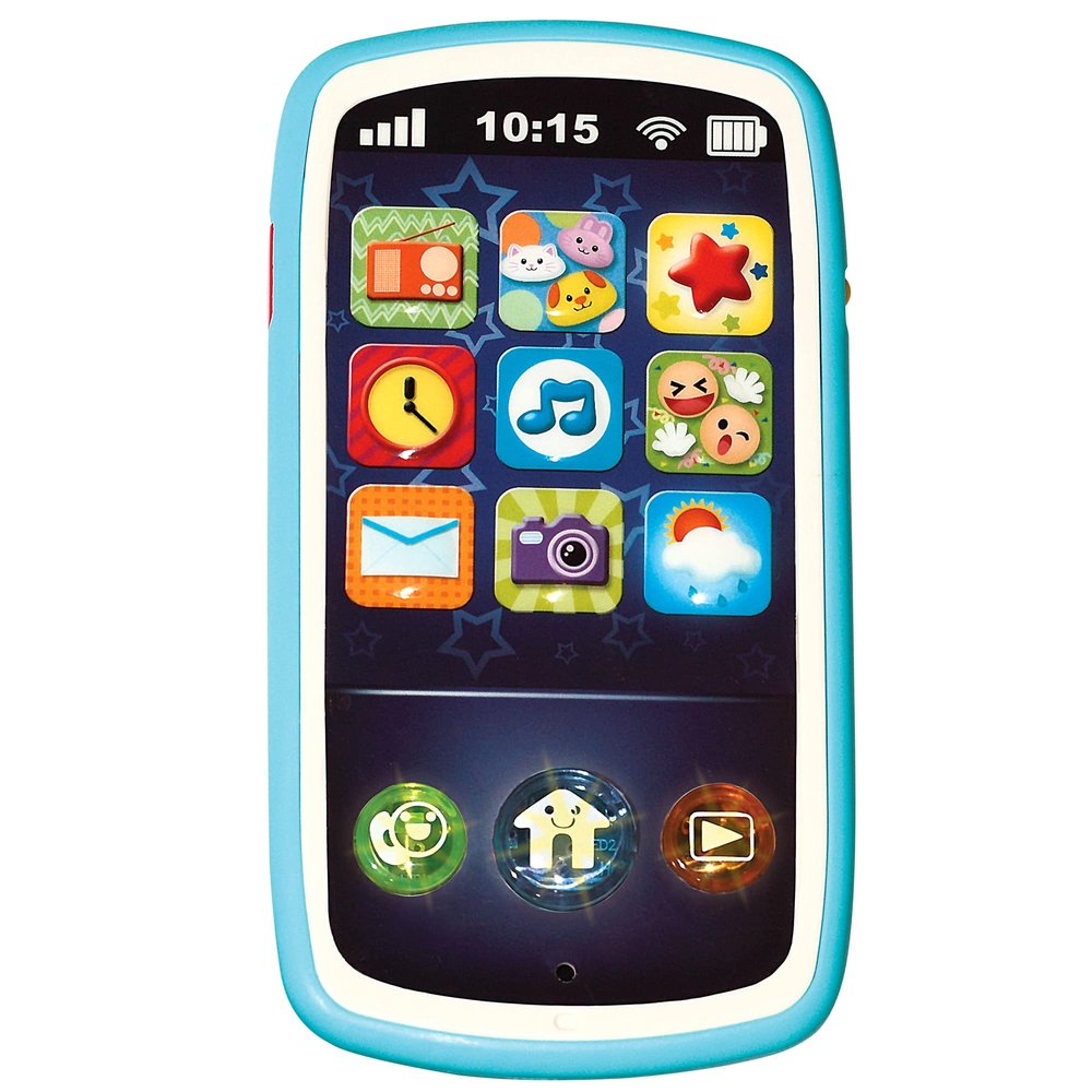 Baby Phone Toy with Record & Playback Features - Musical, Interactive and Educational Cell Phone Toddler Toys with 12 Smart Light Up Buttons - Learning Phones for Kids 6+ Months ASTM Certified