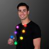 FlashingBlinkyLights Rainbow Party LED Globes Light Up Necklace view 2