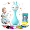 alilo Smarty Bunny Baby Rattle Musical Light Up Toys, Infants Newborns Baby Toys 0-3-6-12-18-24 Months,1 Year Old Boy Girl Gifts, 4 Music Modes and Color Recognition Function with 9 Color Card view 1