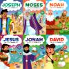 Bible Activity Jonah, Noah, Moses, Joseph, Jesus, David - Sticker Book Over 80 Stickers (Set of 6 Books) view 1