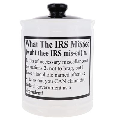 Cottage Creek Jars What The IRS Missed Piggy Bank, Office Candy Jar, Fun Savings Bank, Office Decor, Coworker Gifts