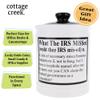 Cottage Creek Jars What The IRS Missed Piggy Bank, Office Candy Jar, Fun Savings Bank, Office Decor, Coworker Gifts view 3