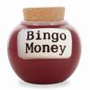 Cottage Creek Bingo Money Jar  6 Red Ceramic Piggy Bank for Adults, Funny Coin Jar, and Bingo Accessories Storage  Perfect for Home Dcor, Gifts for Women, Men and Bingo Lovers of All Ages view 1