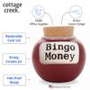 Cottage Creek Bingo Money Jar  6 Red Ceramic Piggy Bank for Adults, Funny Coin Jar, and Bingo Accessories Storage  Perfect for Home Dcor, Gifts for Women, Men and Bingo Lovers of All Ages view 2