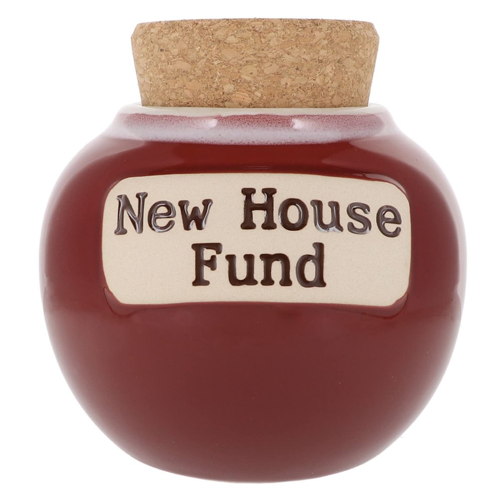 Cottage Creek Jars - New House Fund Piggy Bank, House Savings Money Jar, Our Future Fund, House Gifts, Couples Gifts for Wedding, Engagement