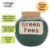 Cottage Creek Greens Fees Ceramic Piggy Bank for Adults - Green Kiln-Fired Money Bank with Cork Lid - 6" Tall Savings Jar for Golfers - Funny Golf Themed Gifts for Men & Women, Dad, & Golf Lovers view 3