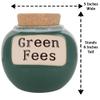Cottage Creek Greens Fees Ceramic Piggy Bank for Adults - Green Kiln-Fired Money Bank with Cork Lid - 6" Tall Savings Jar for Golfers - Funny Golf Themed Gifts for Men & Women, Dad, & Golf Lovers view 4