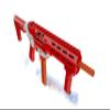 GameFace Prime GFJBR Spring-Powered Foam Dart Blaster, Red view 3