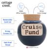 Cottage Creek Jars | Cruise Fund Piggy Bank for Adults, Travel Essentials Vacation Money Jar for Women, Men, Couples | Ceramic Travel Fund Bank, 6-Inch Cruise Essentials Jar view 2