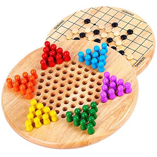 2 in 1 Chess Teaching aids Jump Checkers Backgammon Children's Wooden Large Jump Checkers Kind of Intellectual Backgammon Toys