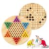 2 in 1 Chess Teaching aids Jump Checkers Backgammon Children's Wooden Large Jump Checkers Kind of Intellectual Backgammon Toys view 4
