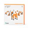 PIXIO Magnetic Cubes - Orange Animals - Building Toys in Pixel Art Style - Animal Figures - Arts and Crafts Kids Toys - Building Blocks - Learning Toys - 162 pcs view 1