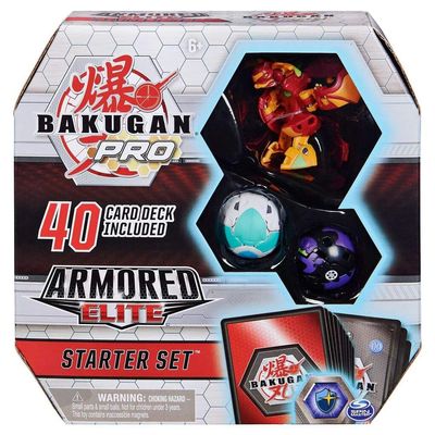 Bakugan Pro, Armored Elite Starter Set with Transforming Creatures, Pyrus Batrix, for Ages 6 & Up