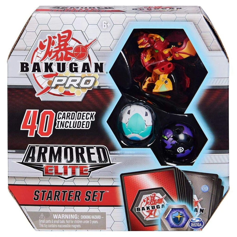 Bakugan Pro, Armored Elite Starter Set with Transforming Creatures, Pyrus Batrix, for Ages 6 & Up