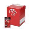 BCW Large Gaming Card Deck Case - Holds up to 100 Sleeved Cards  Red  4 Pack view 1