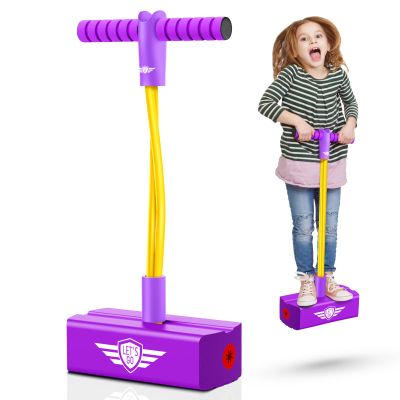 CUUGO LET'S GO! CG Foam Pogo Jumper for Kids, Toys for 3-12 Years Old Boys Girls Pogo Stick Outdoor Toys Gifts for 3-12 Year Old Boy Girl Fun Toys Christmas Birthday Gifts Stocking StuffersPurple