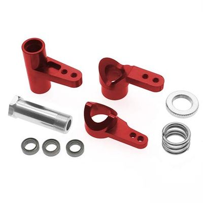 Occus Parts & Accessories 1pcs Alloy Servo Saver Set for Rc Hobby Model Car 1-10 Vrx Octane Vetta Karoo Ftx Outlaw Upgraded Hop-Up Parts - (Color: Red)