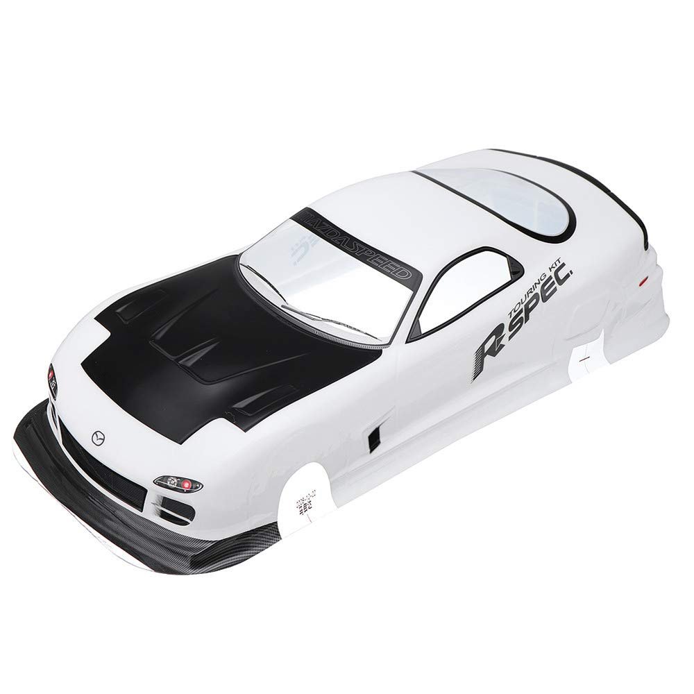 Occus Parts & Accessories 1/10 Clear RC Silk Screen Car Shell Modification for Mazdas RX7 Wheelbase 210X460MM PVC 1:10 Painted Body Shell withSpoiler Part