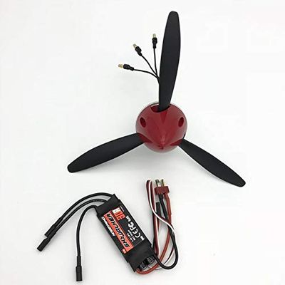 Occus Parts & Accessories 1060 10x6x3 Blade Propeller with Motor ESC Power System for RC Scale Airplane DIY - (Color: Pro Spin Motor esc 2)
