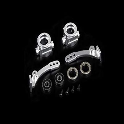 Occus Parts & Accessories CNC Alloy Front and Rear Wheel Bearing Base Kit for 1/6 FS Racing FG Monster Hummer ROVAN Big Monster Truck RC CAR Toys Parts - (Color: Front Silver)