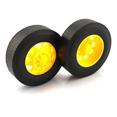 Parts & Accessories 5 Pairs/Lot 11.5mm42mm RC Model Truck Wheels Front+Rear Tires for DIY Toy Cars Spare Parts Rubber Skin Tyres - (Color: Front protrude)