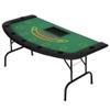Soozier Poker Table Foldable, 72" Blackjack Table for 7 Players with Chip & Cup Holder, Green Felt view 1
