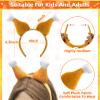 Camlinbo 3 Packs Thanksgiving Headband, Turkey Drumstick Headbands for Thanksgiving Day Costume Party Accessories view 2