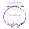 BBTO 20 Pcs Girl Friendship Colorful Bracelets Set Kids Rainbow Party Favors Easter Basket Stuffers Unicorn Animal Pendant Owl Cat Cute Adjustable Bracelets for Girls Women Valentine Easter Gift view 2