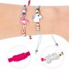 BBTO 20 Pcs Girl Friendship Colorful Bracelets Set Kids Rainbow Party Favors Easter Basket Stuffers Unicorn Animal Pendant Owl Cat Cute Adjustable Bracelets for Girls Women Valentine Easter Gift view 3