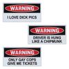 Crazy Novelty Guy Funny Warning Magnets, Practical Joke Magnet Set, 3 Magnets, Removable and Reusable! view 1