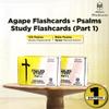 Agape Psalms Study Flashcards Part 1, 100 Essential Bible Verses, Pack of 100 Cards, Christian Memorization Aid, Made in USA, English, Durable Paper, Portable Size, Ages 10+, Scripture Study Guide view 2